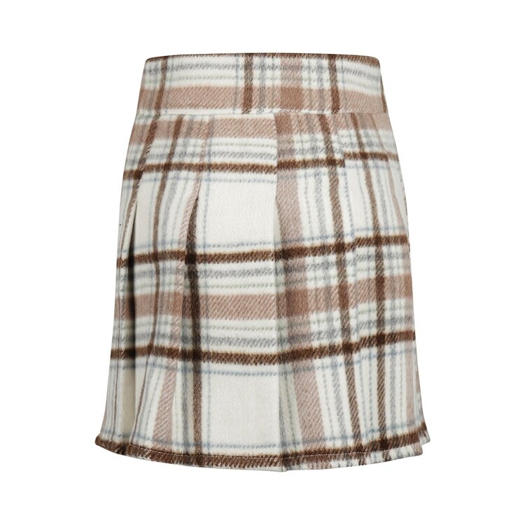 Koko Noko meisjes plooienrok off white geruit | O56902-37