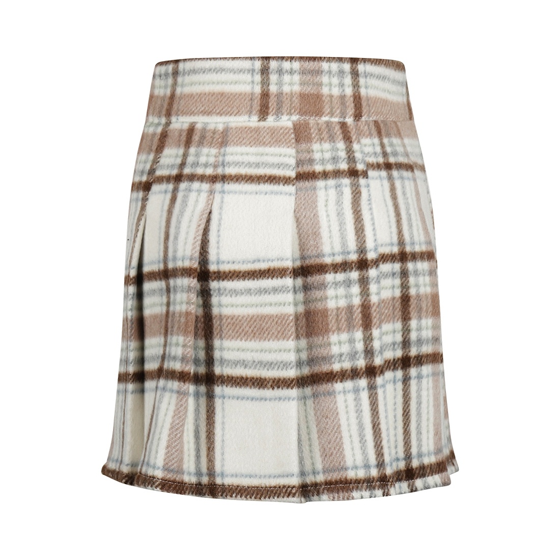 Koko Noko girls' pleated skirt off-white checked | Koko Noko