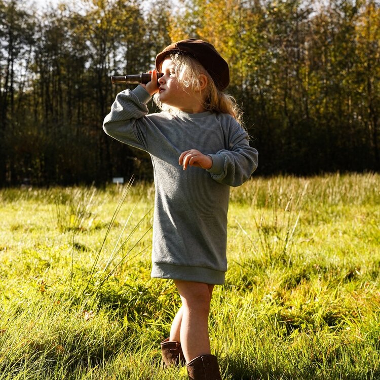 Koko Noko girls‘ dress loose fit blue corduroy | O56905-37