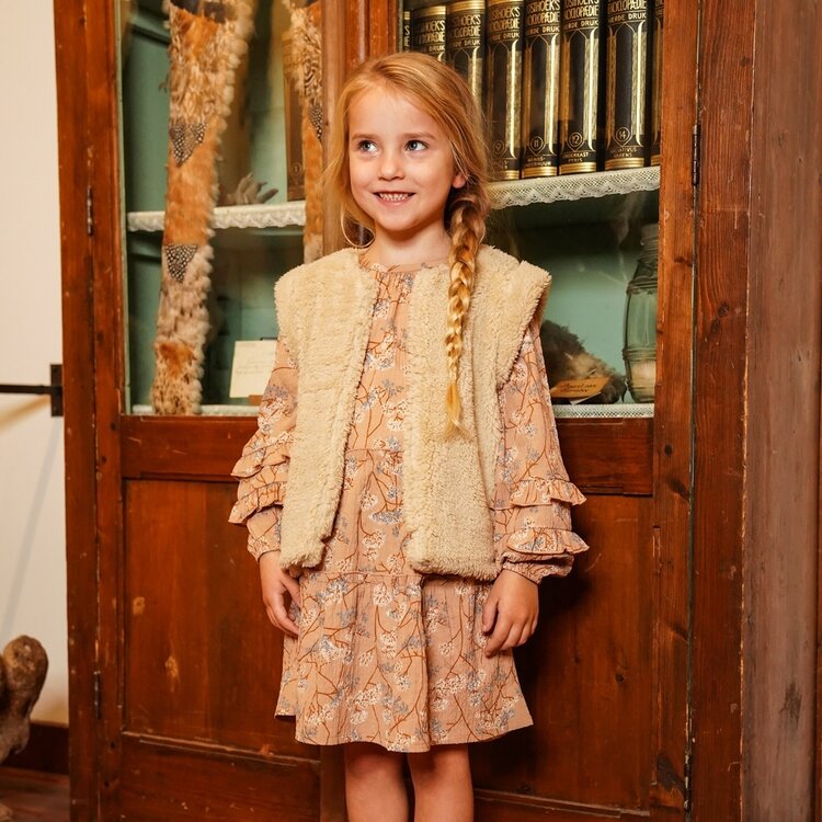 Koko Noko girls’ dress caramel brown blossom | O56911-37