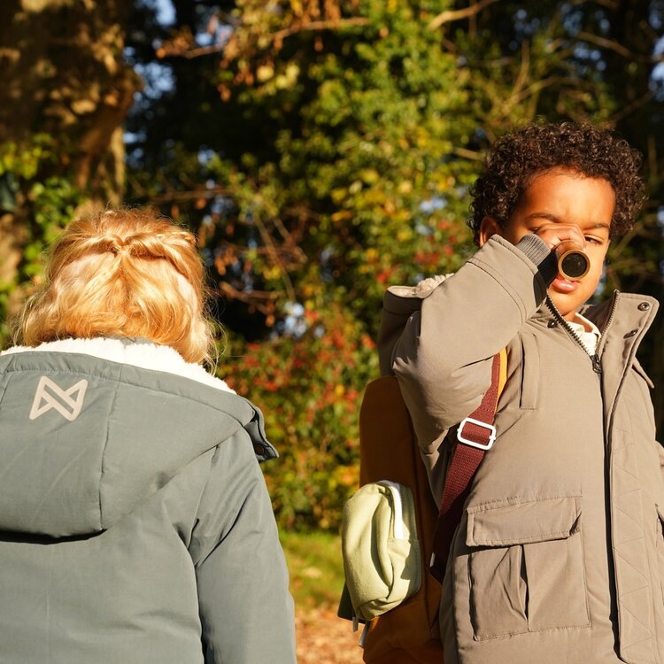 Koko Noko girls’ jacket steel blue water-repellent hood | O56924-37