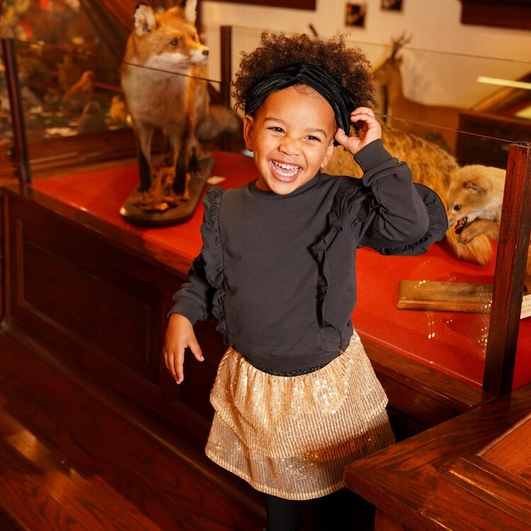 Koko Noko girls‘ skort rose gold glitter sequins | O56935-37