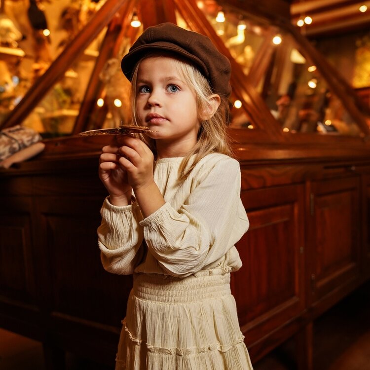 Koko Noko girls’ dress off-white ruffles viscose | O56963-37