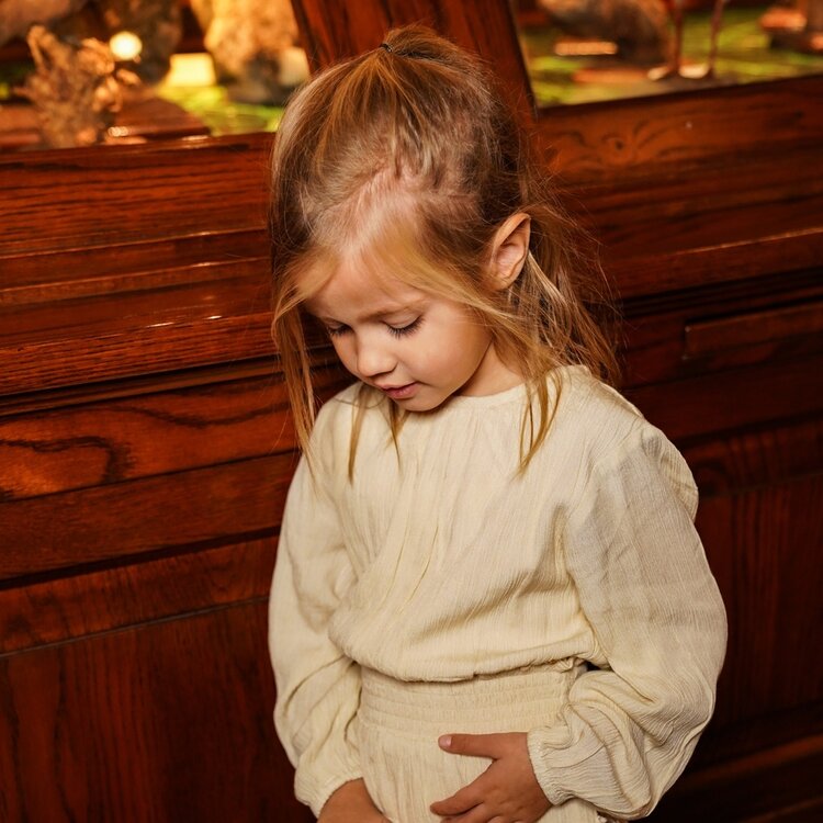 Koko Noko Mädchen-Kleid cremefarben Rüschen Viskose | O56963-37