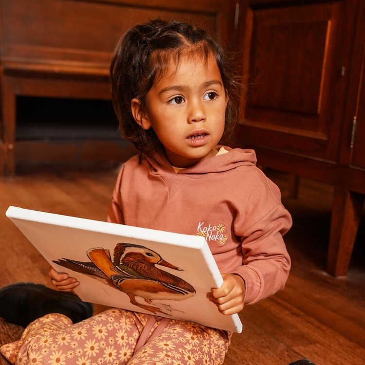 Koko Noko Mädchen-Leggings mit ausgestelltem Bein, altrosa, Blumen | O56988-37