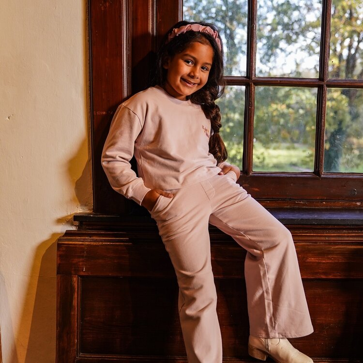 Koko Noko Mädchen-Set Pullover mit weit geschnittener Hose in Lila | O56990-37