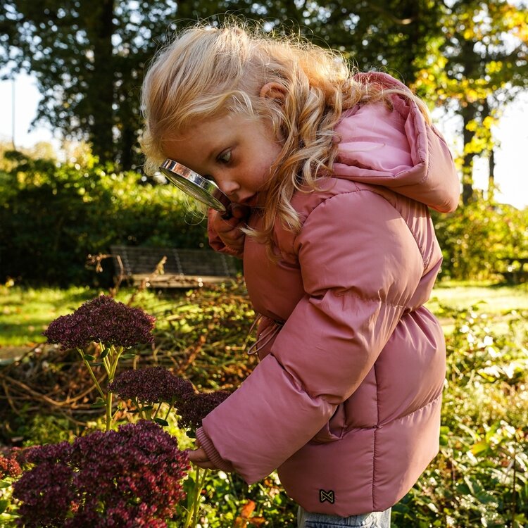 Koko Noko Mädchen-Winterjacke in Altrosa mit wasserabweisender Kapuze | O56999-37