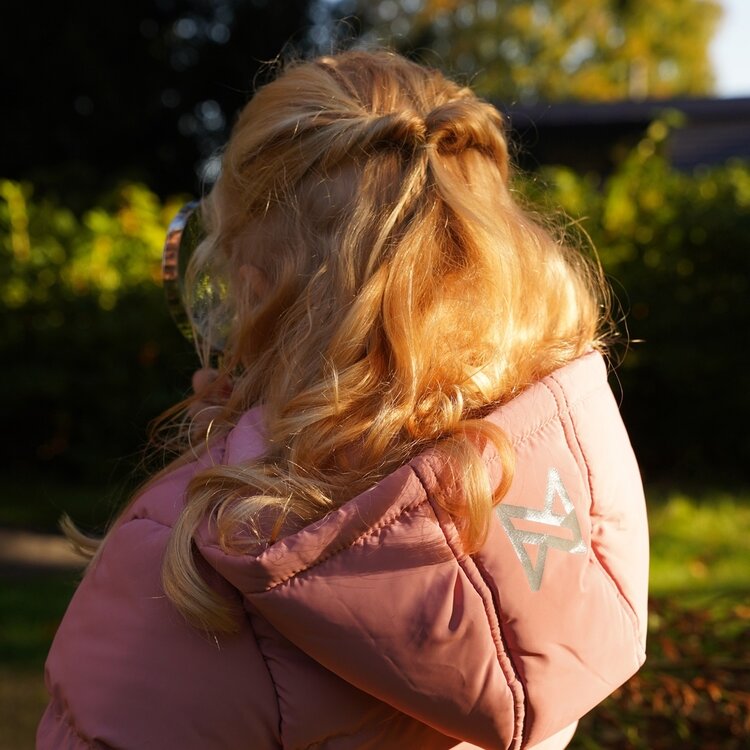 Koko Noko girls’ winter coat old pink water-repellent hood | O56999-37