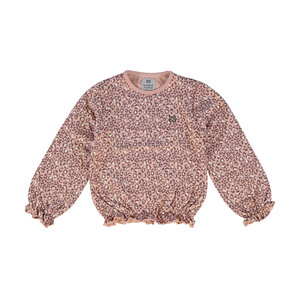 Koko Noko meisjes sweater ruffles panterprint