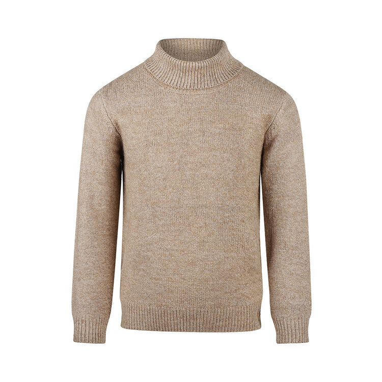 Koko Noko boys‘ turtleneck jumper in light brown knit | O56800-37
