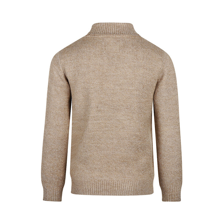 Koko Noko boys‘ turtleneck jumper in light brown knit | O56800-37