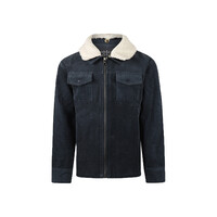 Koko Noko boys’ blouse steel blue teddy collar corduroy