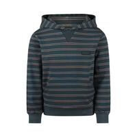 Koko Noko boys hoodie steel blue striped hood