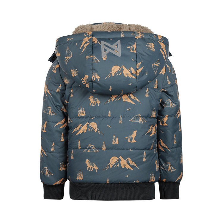 Koko Noko boys‘ jacket steel blue water-repellent hood | O56848-37