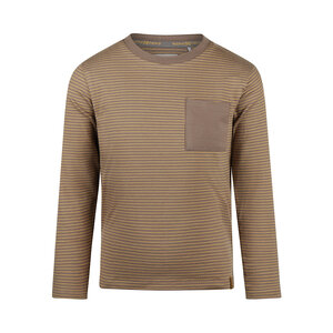 Koko Noko jongens longsleeve taupe gestreept
