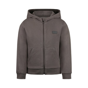 Koko Noko Jungen Strickjacke mit Kapuze grau