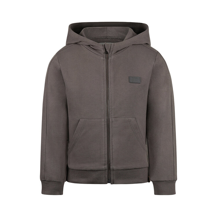 Koko Noko Jungen Strickjacke mit Kapuze grau | O56853-37