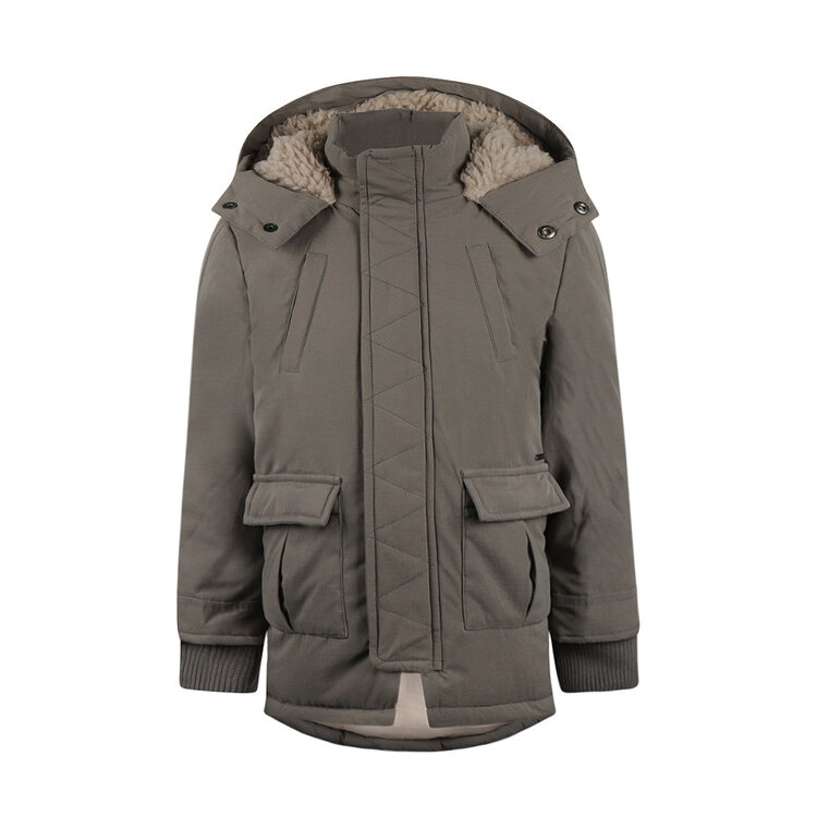 Koko Noko boys’ winter coat grey water-repellent hood | O56873-37
