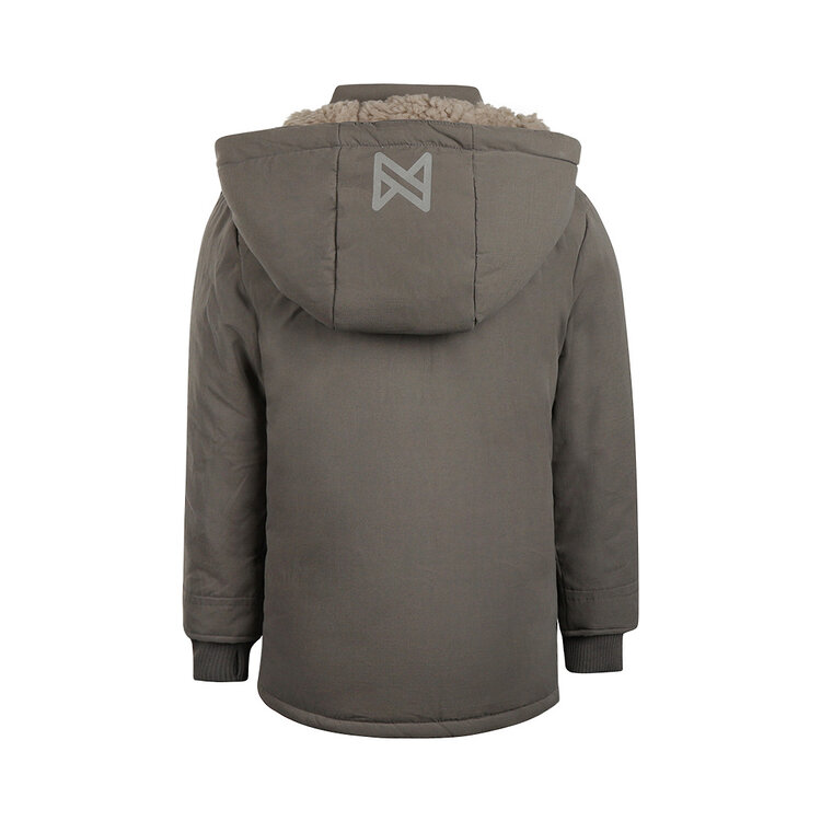 Koko Noko boys’ winter coat grey water-repellent hood | O56873-37