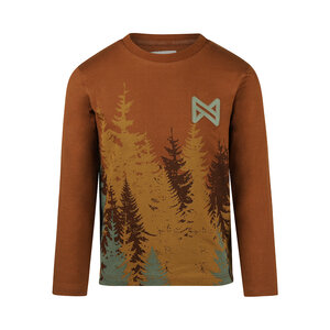 Koko Noko boys' long-sleeved shirt dark brown forest