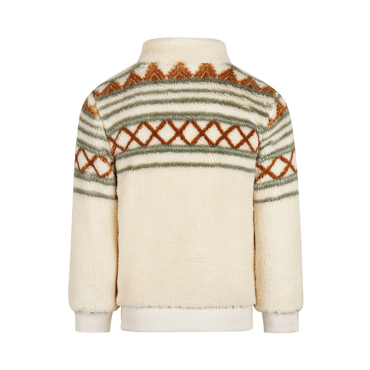 Koko Noko boys cardigan with zip off white teddy | O56885-37
