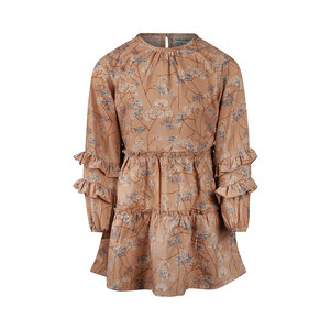 Koko Noko Mädchenkleid, karamellbraun, Blüten