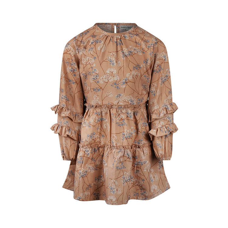 Koko Noko girls’ dress caramel brown blossom | O56911-37