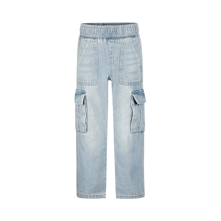 Koko Noko Mädchen Jeans weit geschnitten hellblau Cargo | O56917-37