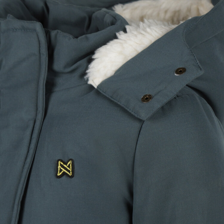 Koko Noko Mädchen Jacke stahlblau wasserabweisend Kapuze | O56924-37