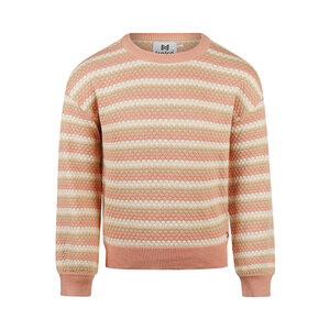 Koko Noko Mädchenpullover zartrosa mit überschnittenen Schultern