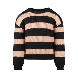 Koko Noko girls’ soft pink dropped shoulder knitted jumper