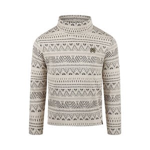 Koko Noko girls' sweater with turtleneck off-white ethnic