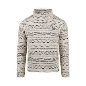 Koko Noko Mädchenpullover mit Rollkragen off-white Ethno-Print