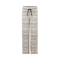 Koko Noko girls’ wide leg trousers in off-white with ethnic print