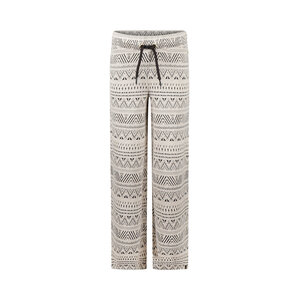 Koko Noko girls’ wide leg trousers in off-white with ethnic print