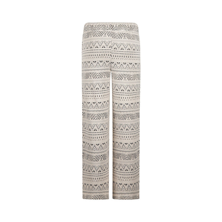 Koko Noko meisjes wide leg broek off white etnische print | O56940-37