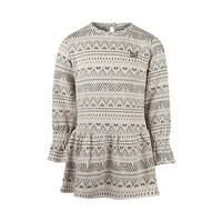 Koko Noko Mädchenkleid in Off-White mit Ethno-Print