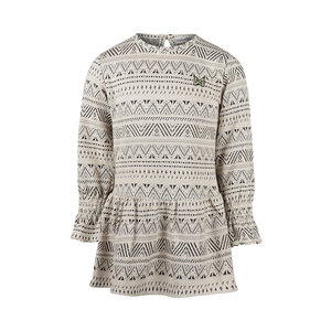 Koko Noko girls' sweater with turtleneck off-white ethnic