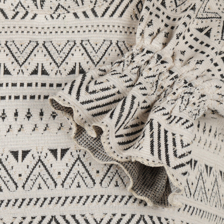 Koko Noko meisjes jurk off white etnische print | O56943-37