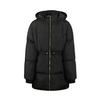 Koko Noko girls’ black water-repellent hooded parka