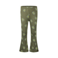 Koko Noko girls‘ flared leggings army green flower