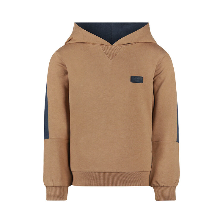 Koko Noko jongens hoodie camel donkerblauw | OX56802-37