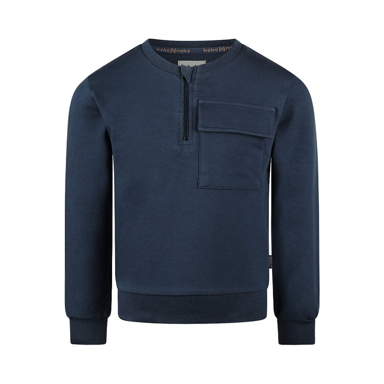 Koko Noko Jungen Sweatshirt mit Reißverschluss dunkelblau | OX56803-37