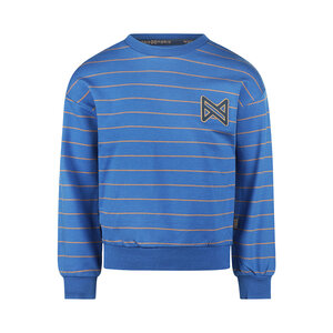 Koko Noko jongens sweater kobalt blauw gestreept