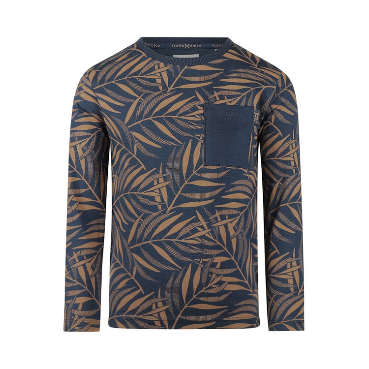 Koko Noko boys long sleeve dark blue camel | OX56808-37
