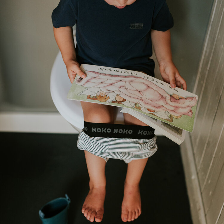 Koko Noko jongens T-shirt navy bio cotton | WN1800