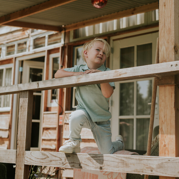 Koko Noko boys' polo shirt light blue organic cotton | WN1806