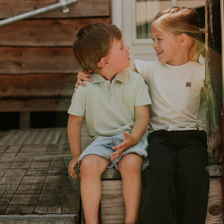 Koko Noko boys' polo shirt soft green organic cotton | WN1807