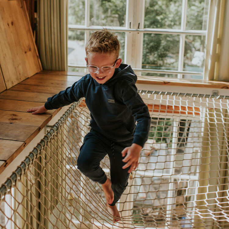 Koko Noko boys' hoodie navy organic cotton | WN1815