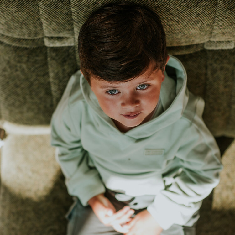 Koko Noko Jungen Hoodie hellgrün Bio-Baumwolle | WN1816